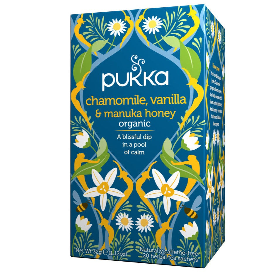 חליטת תה קמומיל, וניל ודבש מנוקה