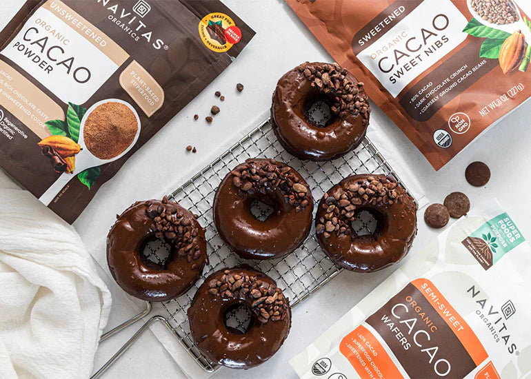 דונאטס טריפל שוקולד עם קקאו טבעי